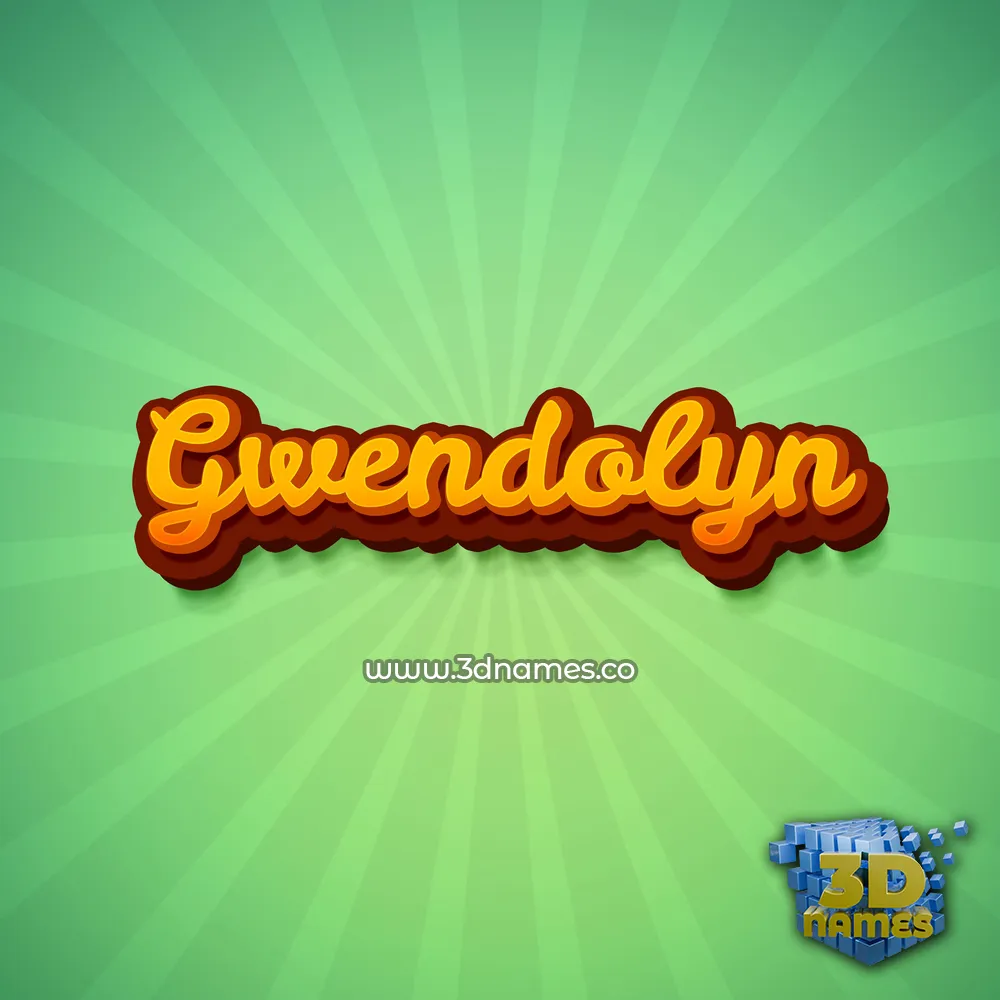 gwendolyn in Green Rays style - 3D name wallpaper