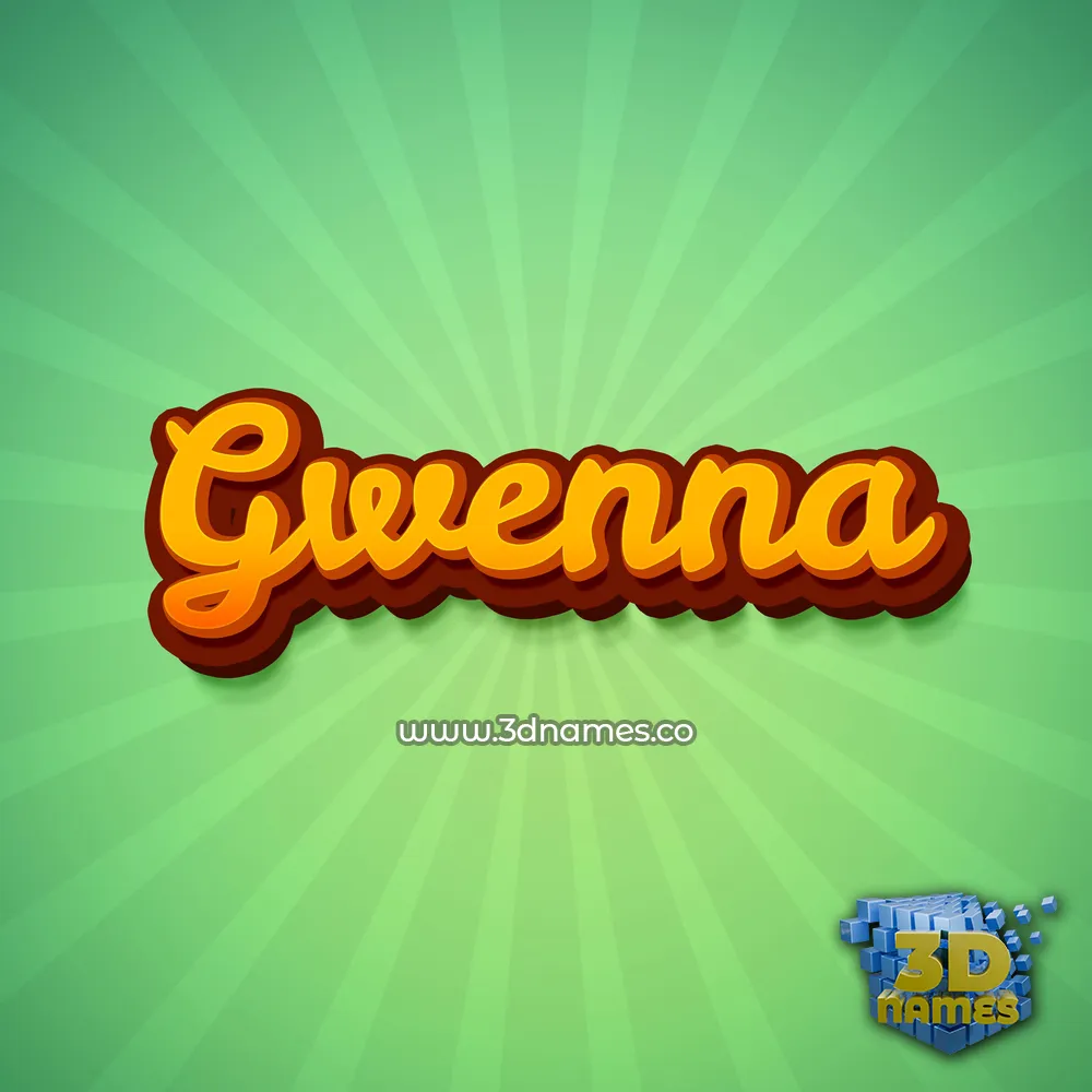 gwenna in Green Rays style - 3D name wallpaper