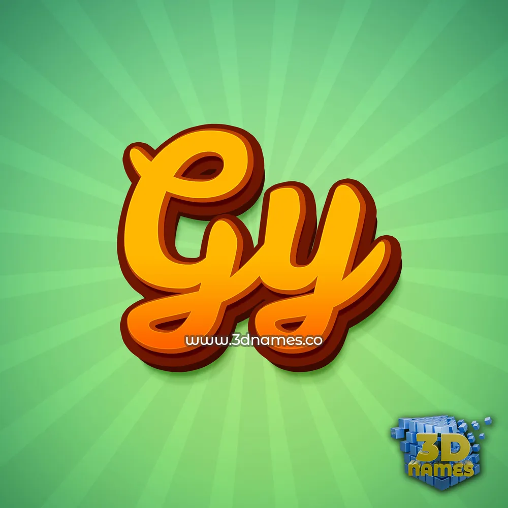 gy in Green Rays style - 3D name wallpaper