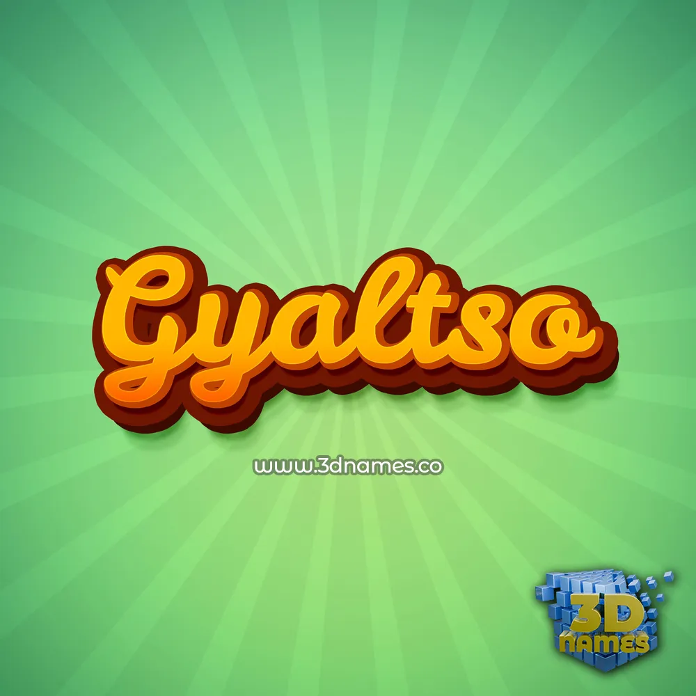 gyaltso in Green Rays style - 3D name wallpaper