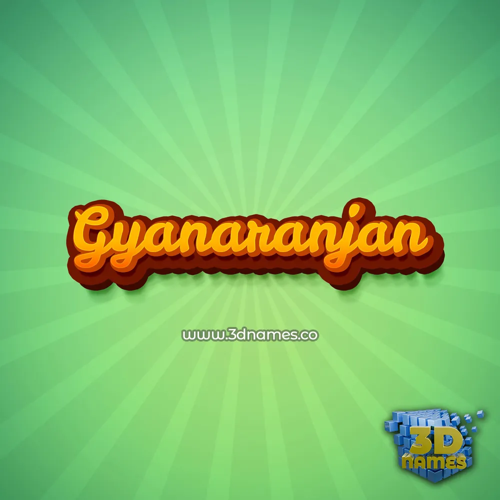 gyanaranjan in Green Rays style - 3D name wallpaper