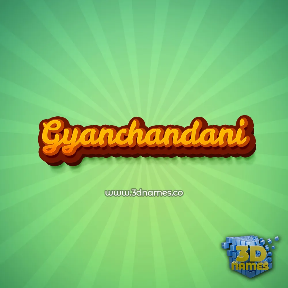gyanchandani in Green Rays style - 3D name wallpaper