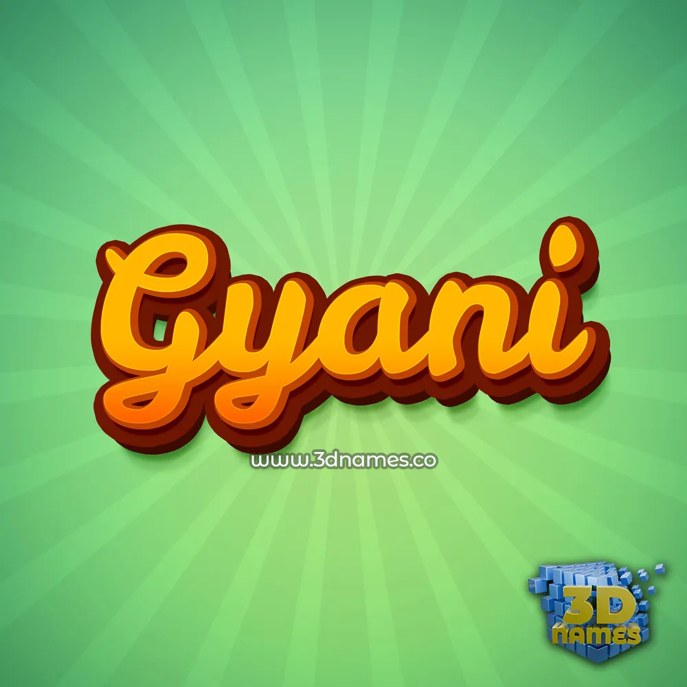 gyani in Green Rays style - 3D name wallpaper