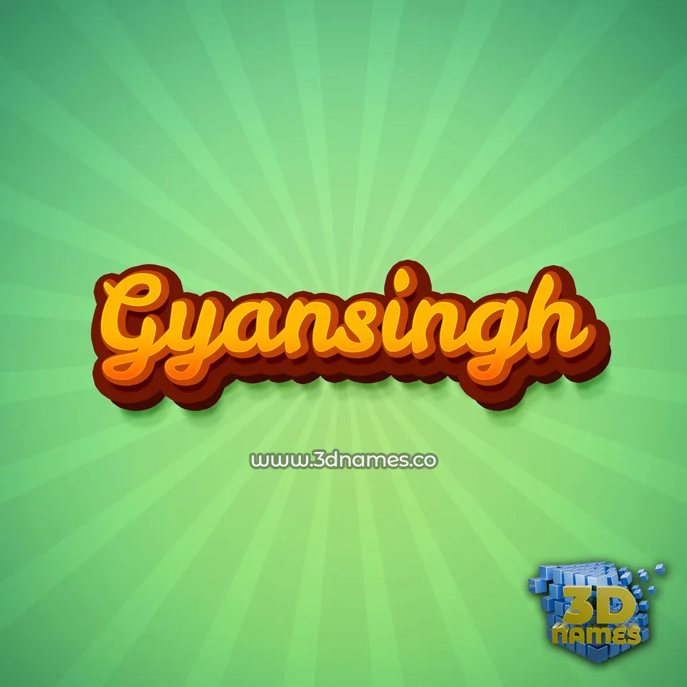 gyansingh in Green Rays style - 3D name wallpaper