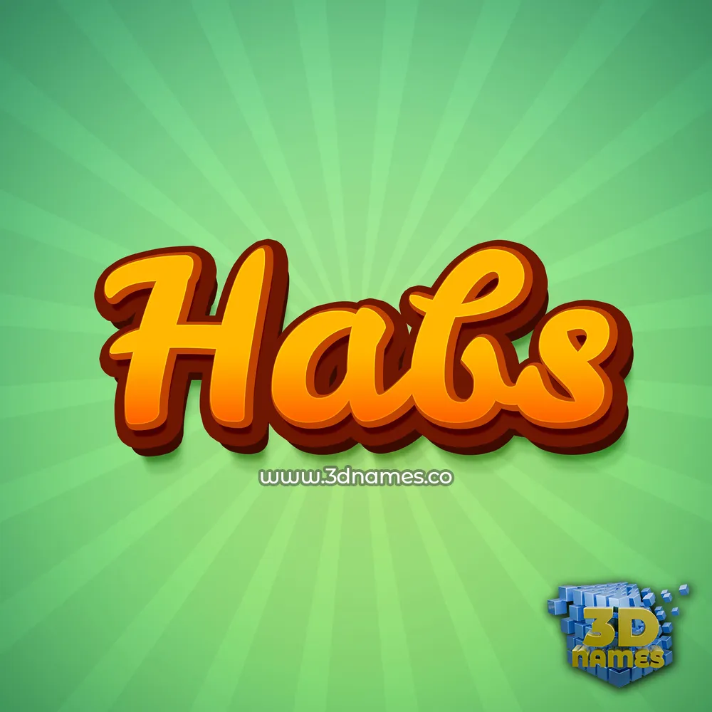 habs in Green Rays style - 3D name wallpaper