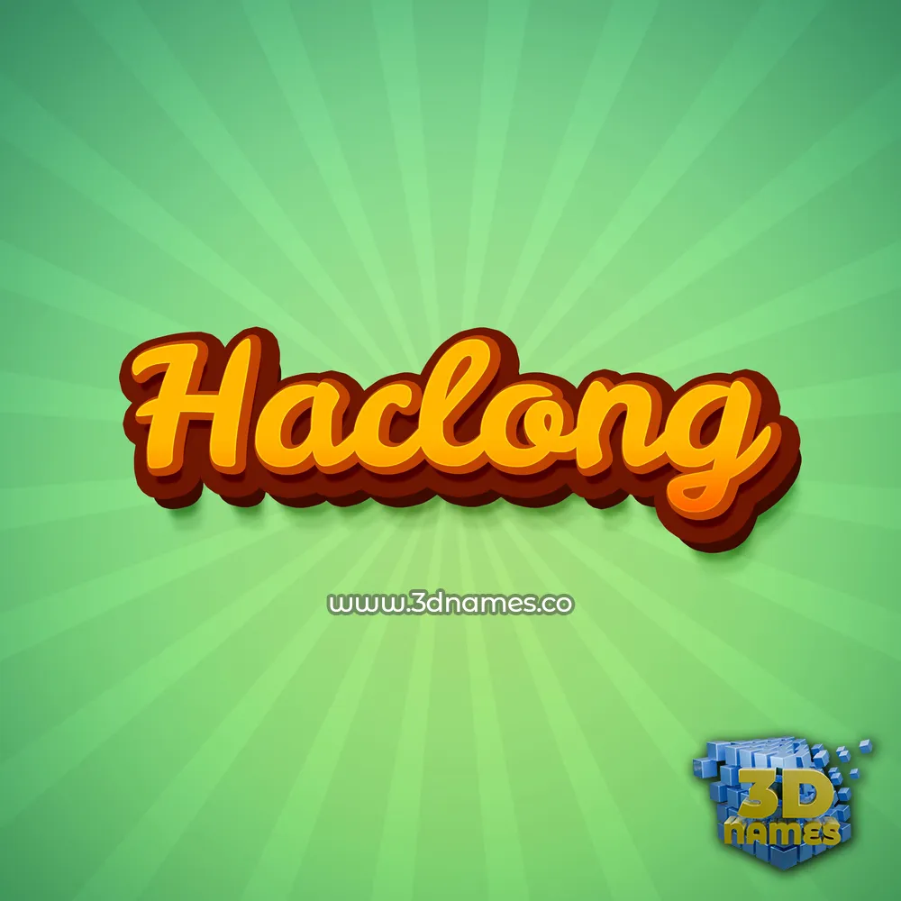 haclong in Green Rays style - 3D name wallpaper