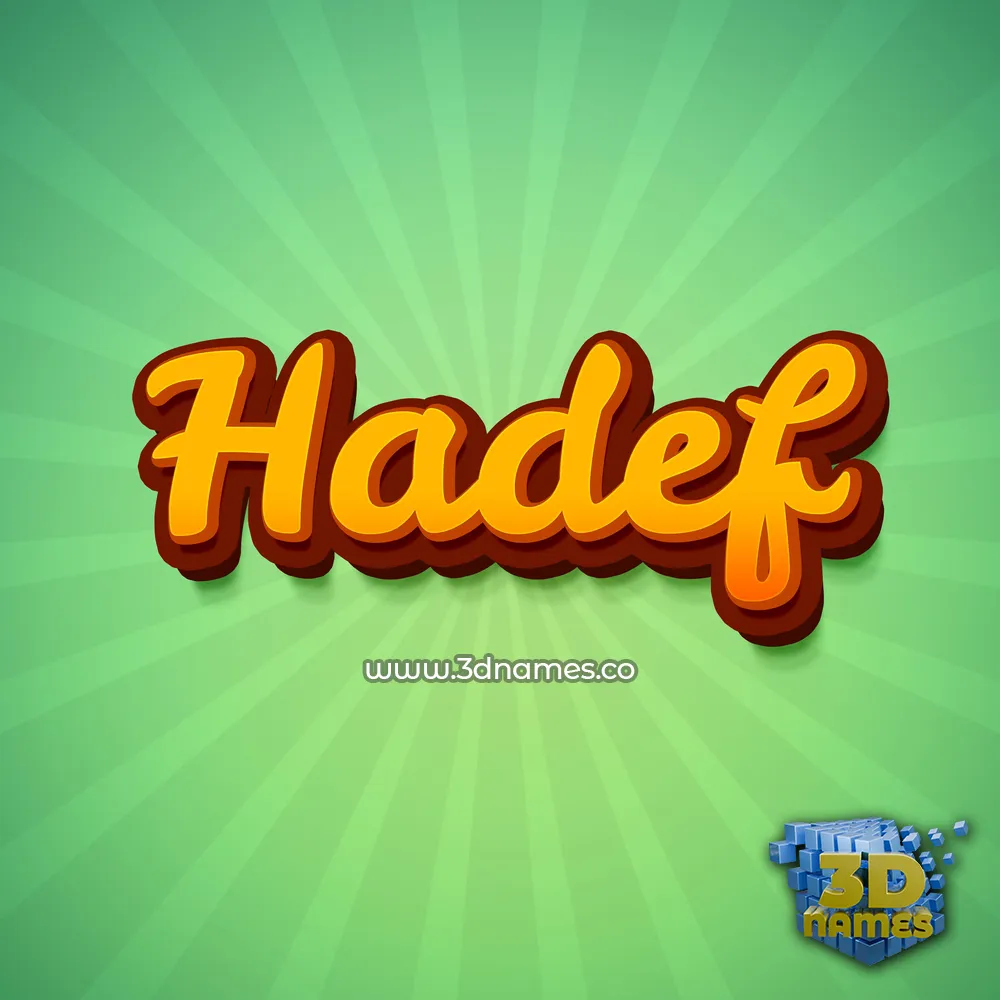 hadef in Green Rays style - 3D name wallpaper