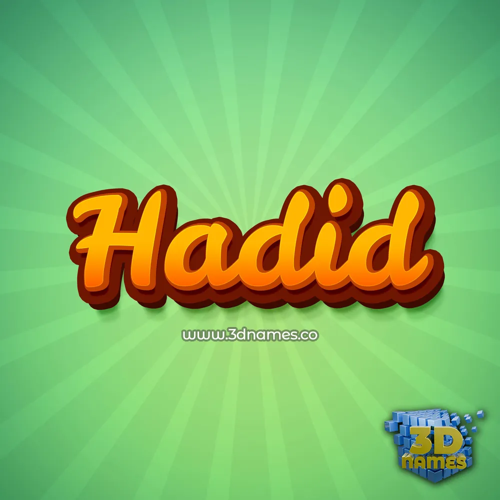 hadid in Green Rays style - 3D name wallpaper