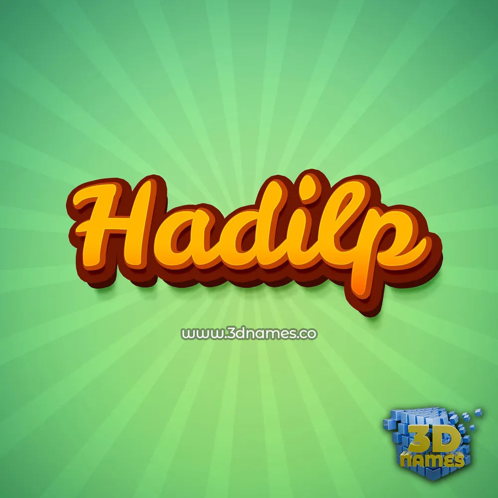 hadilp in Green Rays style - 3D name wallpaper