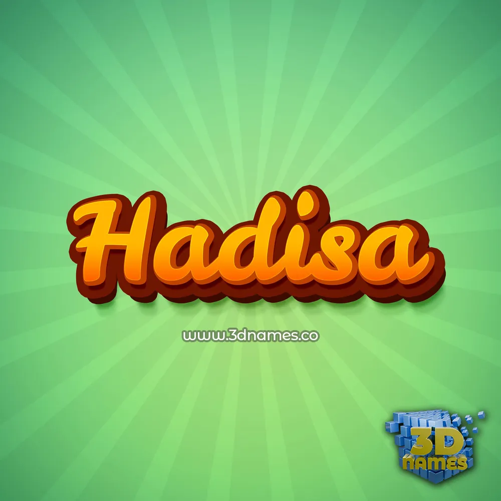 hadisa in Green Rays style - 3D name wallpaper