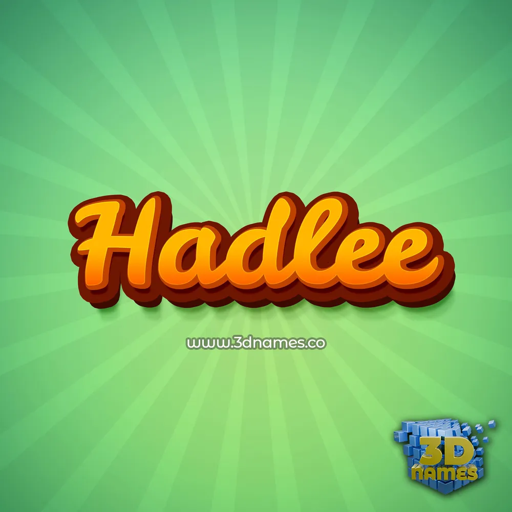 hadlee in Green Rays style - 3D name wallpaper
