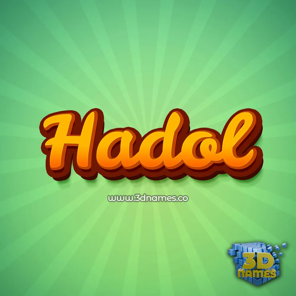 hadol in Green Rays style - 3D name wallpaper