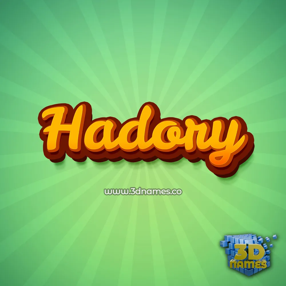 hadory in Green Rays style - 3D name wallpaper