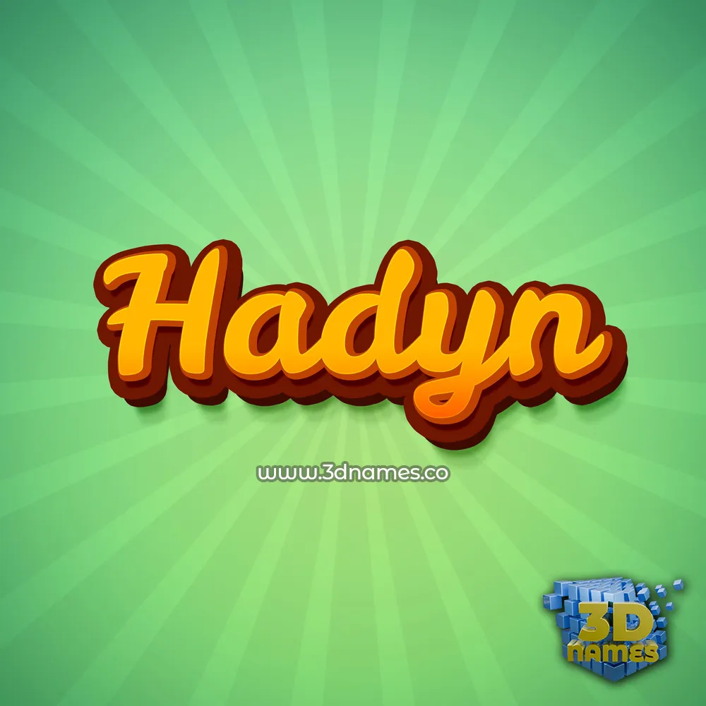 hadyn in Green Rays style - 3D name wallpaper