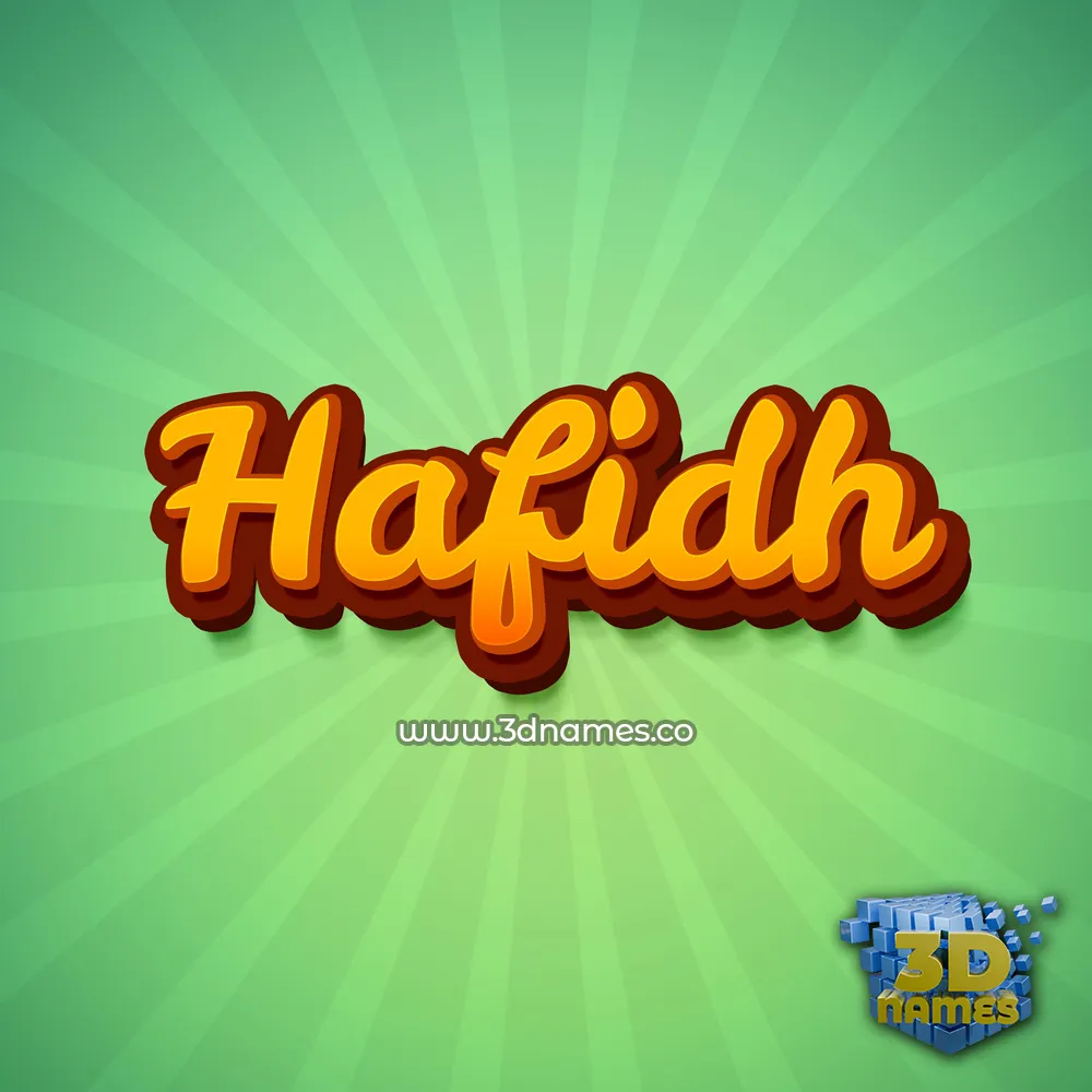hafidh in Green Rays style - 3D name wallpaper