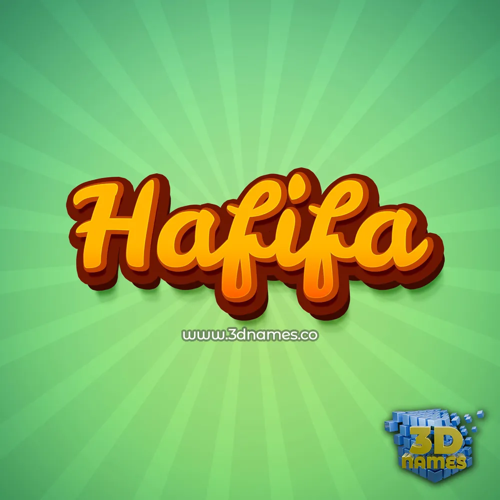 hafifa in Green Rays style - 3D name wallpaper