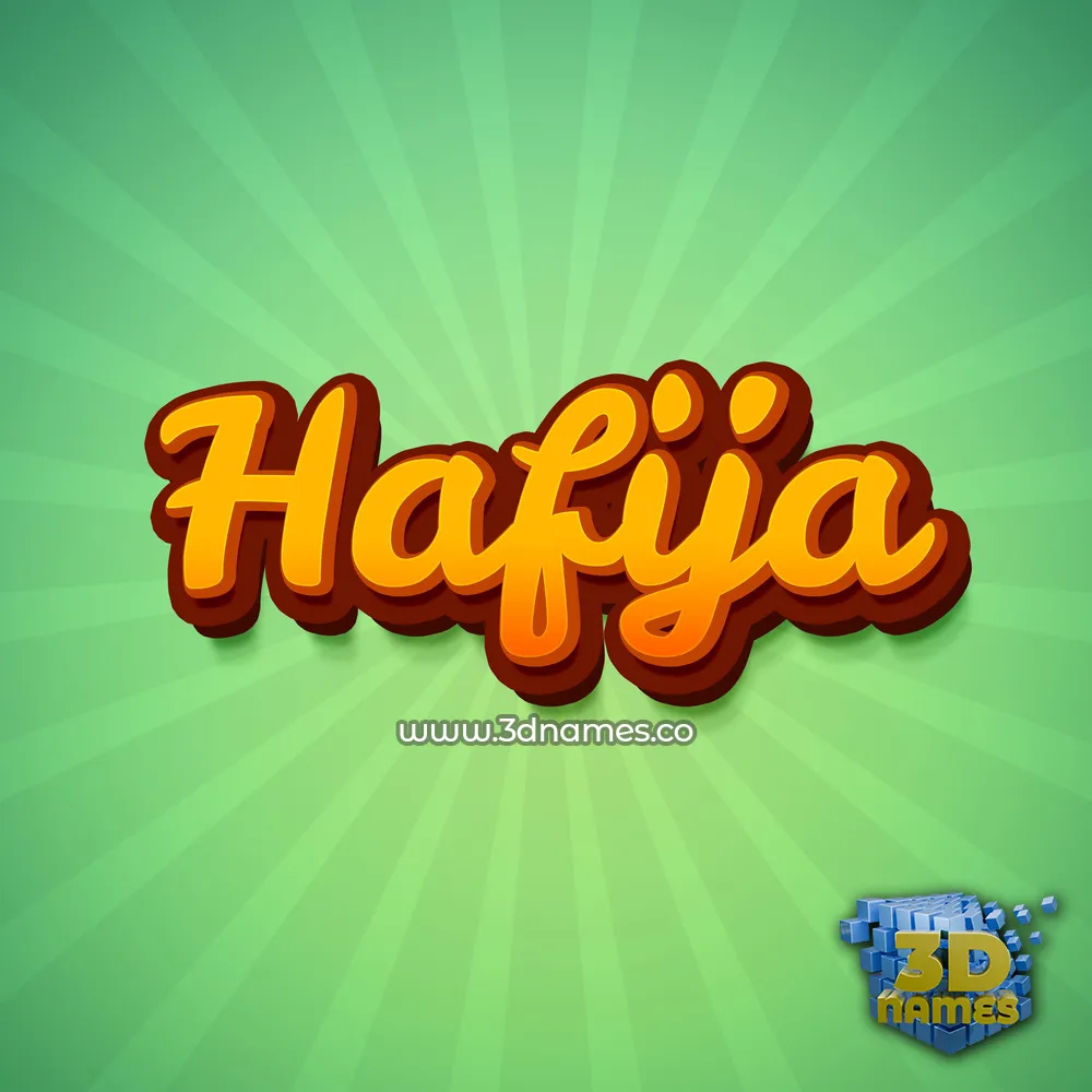 hafija in Green Rays style - 3D name wallpaper
