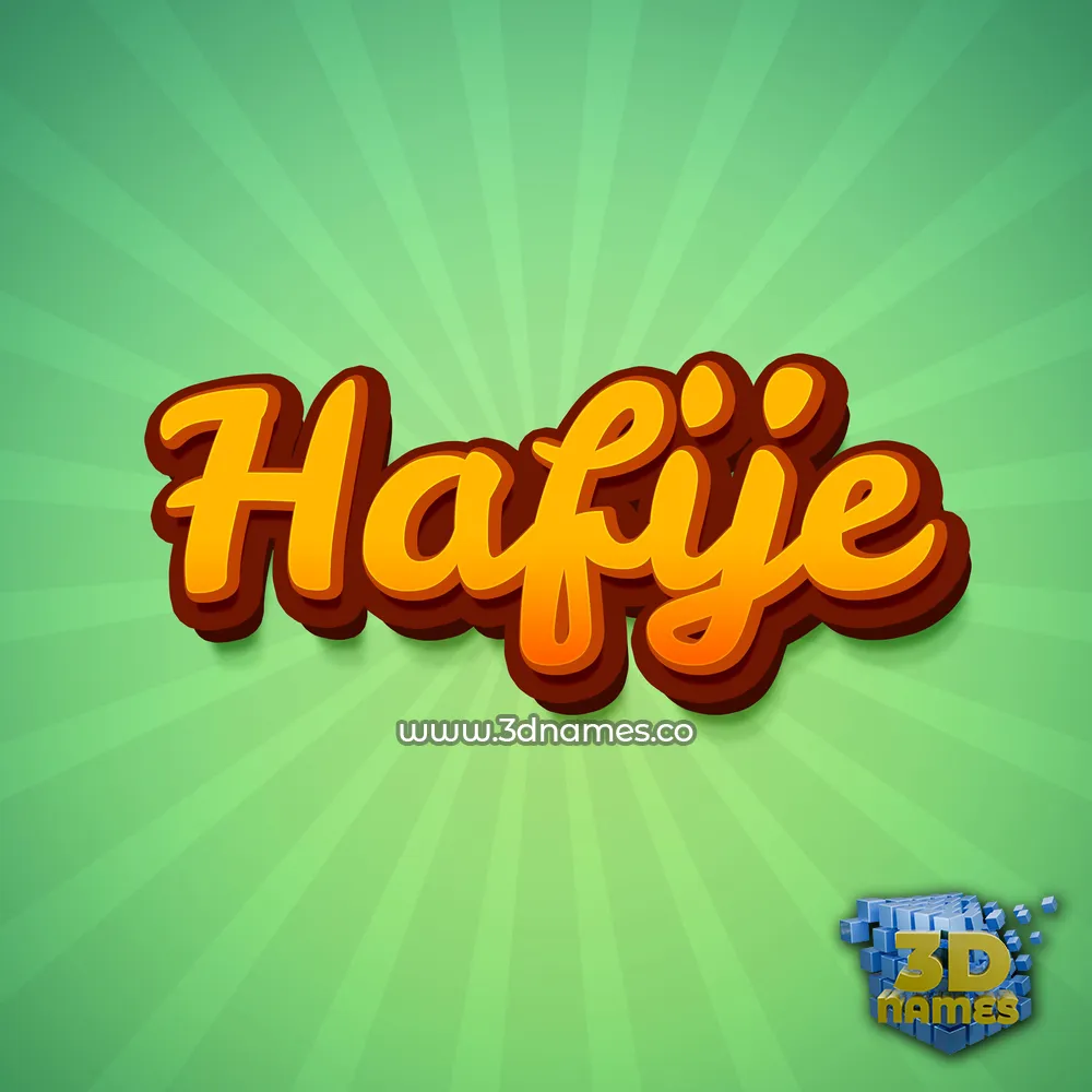 hafije in Green Rays style - 3D name wallpaper