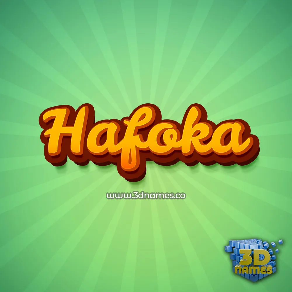 hafoka in Green Rays style - 3D name wallpaper