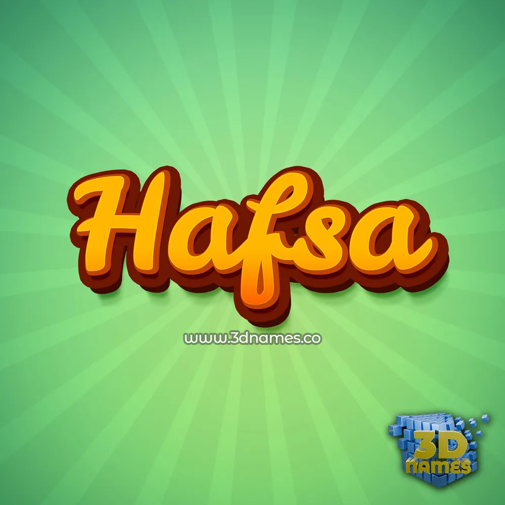 hafsa in Green Rays style - 3D name wallpaper