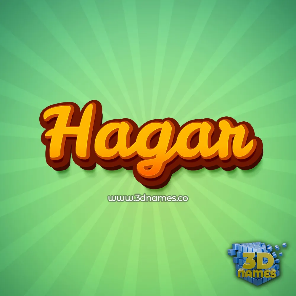 hagar in Green Rays style - 3D name wallpaper
