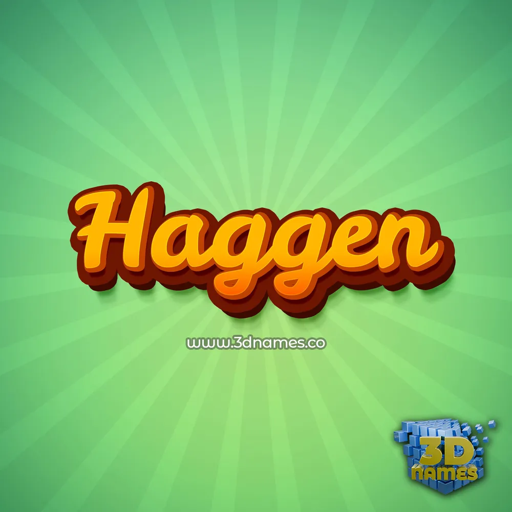 haggen in Green Rays style - 3D name wallpaper
