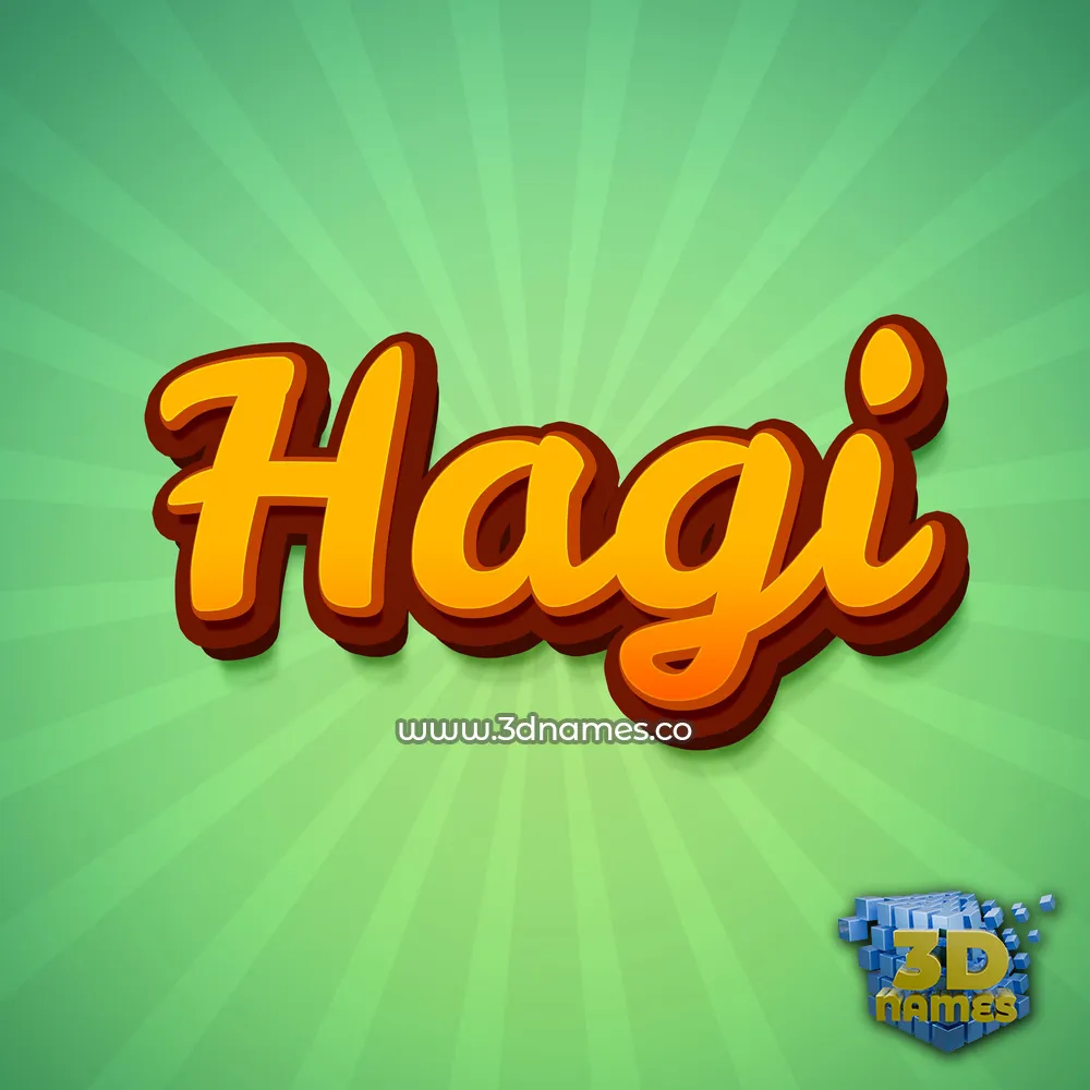 hagi in Green Rays style - 3D name wallpaper