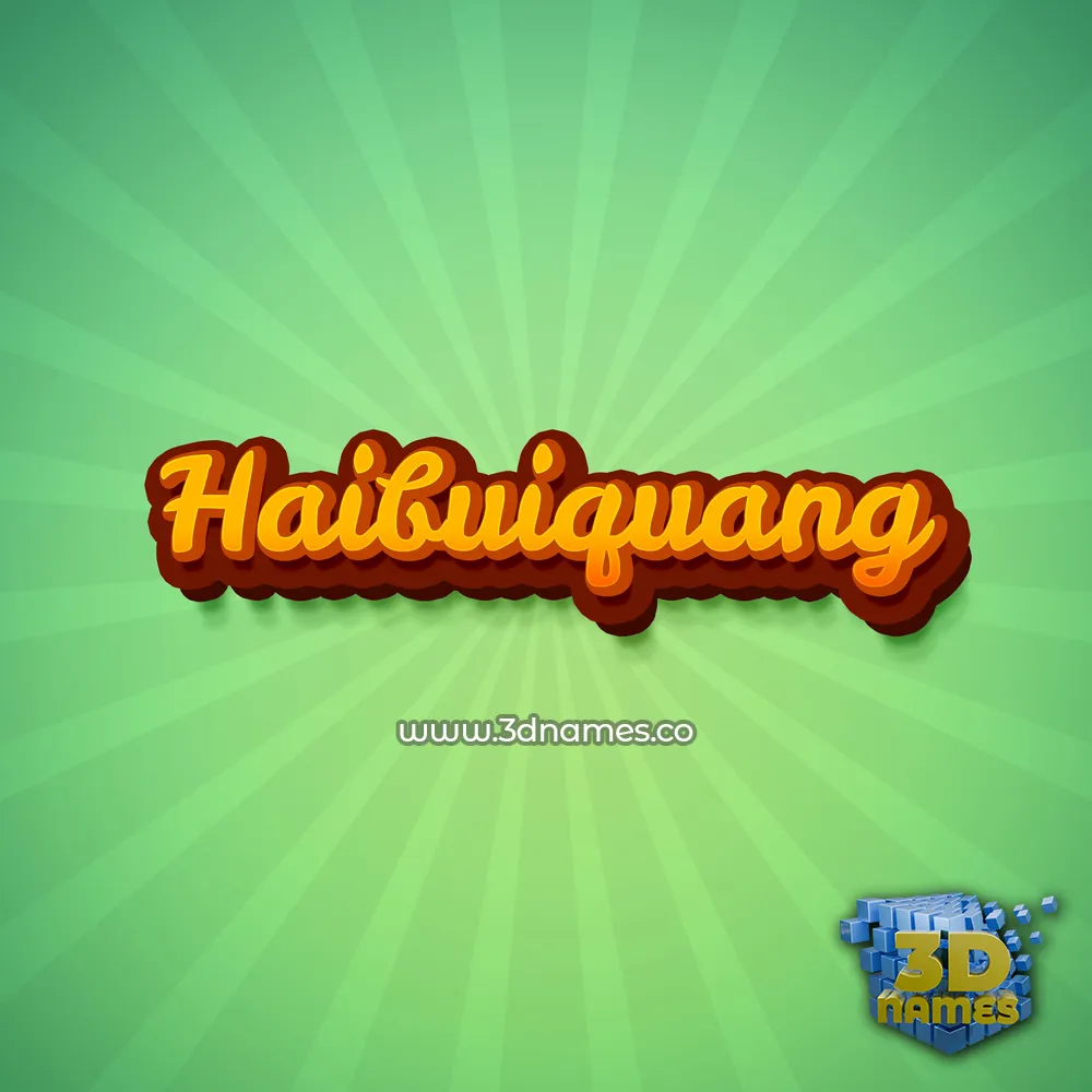 haibuiquang in Green Rays style - 3D name wallpaper