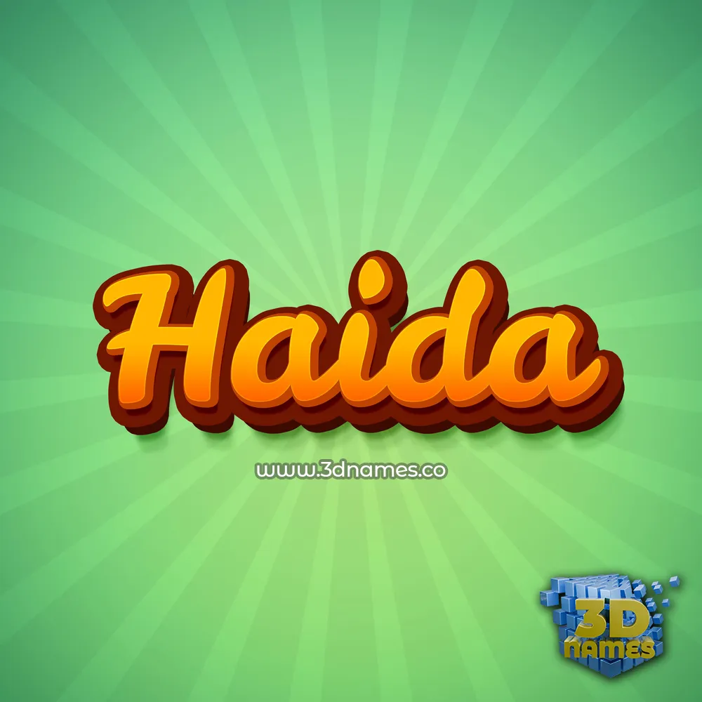 haida in Green Rays style - 3D name wallpaper