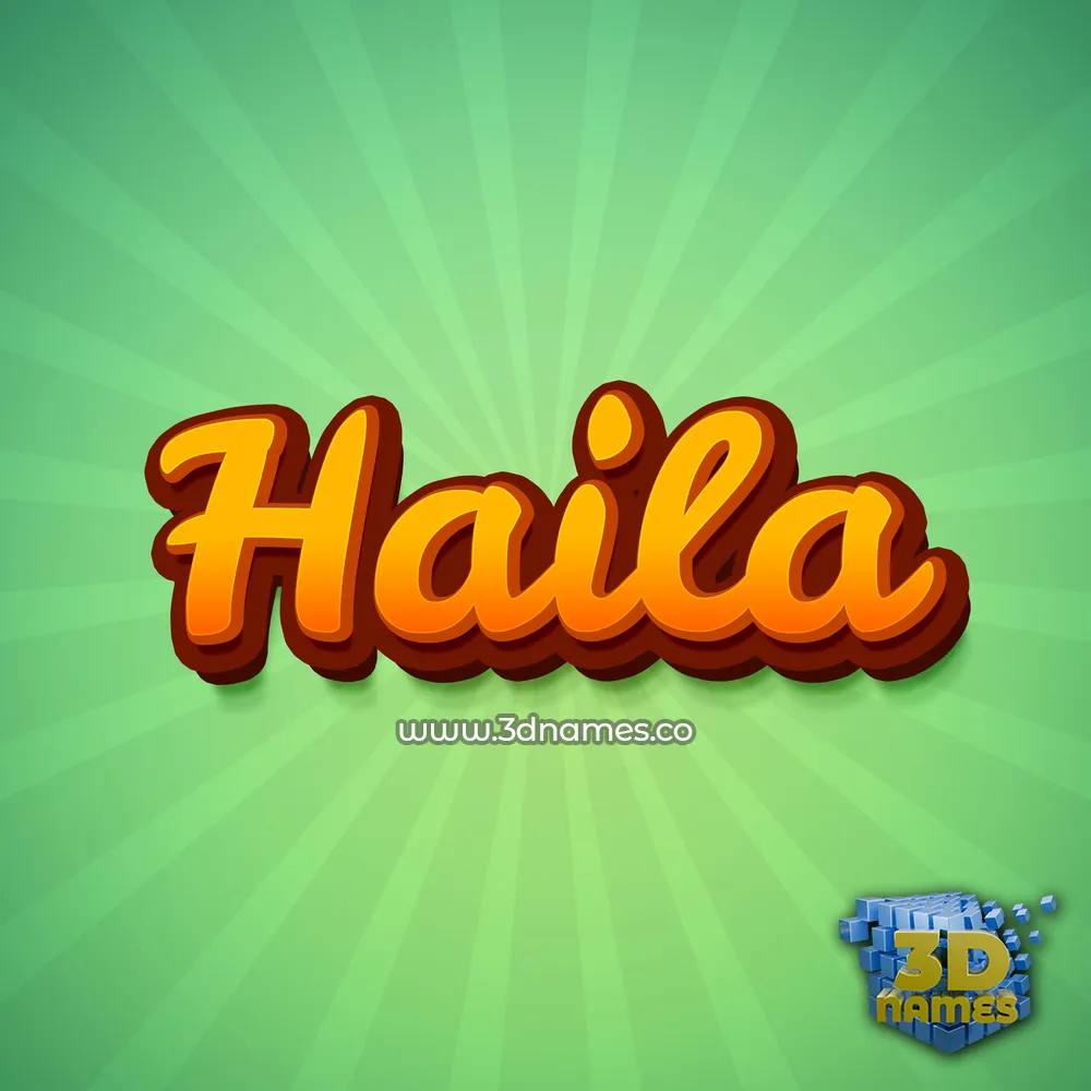 haila in Green Rays style - 3D name wallpaper