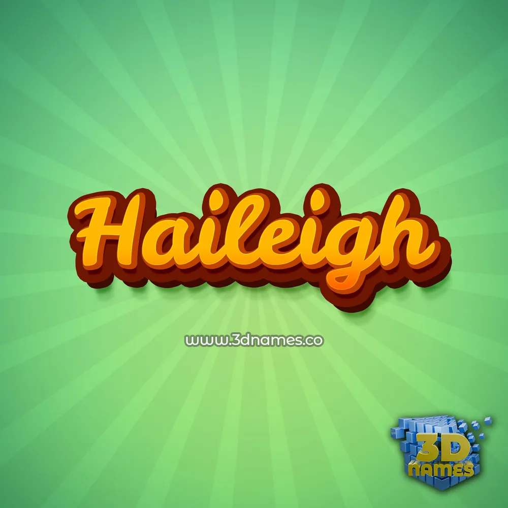 haileigh in Green Rays style - 3D name wallpaper