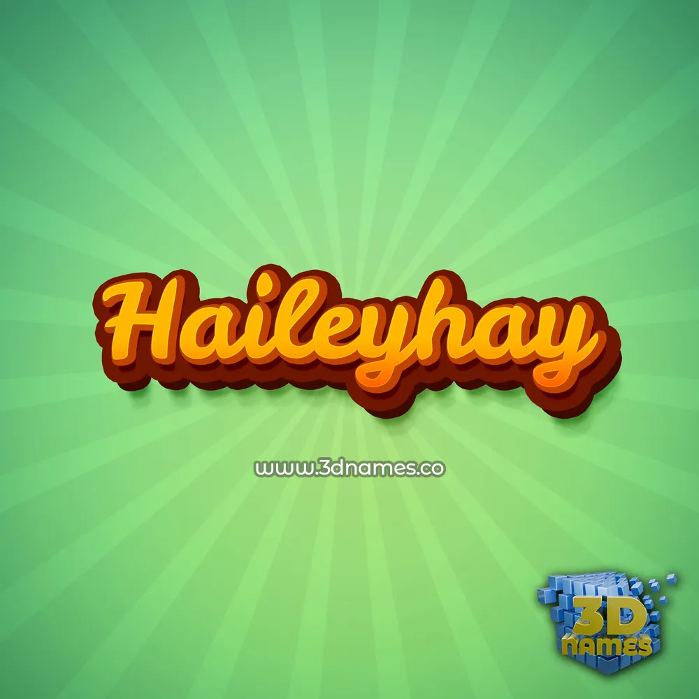 haileyhay in Green Rays style - 3D name wallpaper