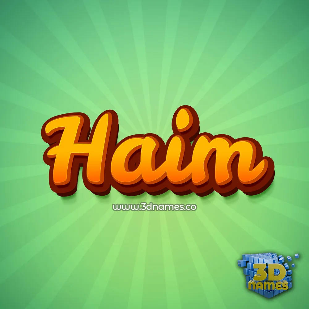 haim in Green Rays style - 3D name wallpaper