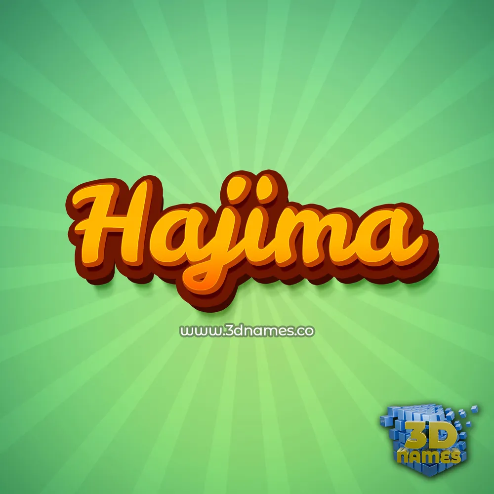 hajima in Green Rays style - 3D name wallpaper
