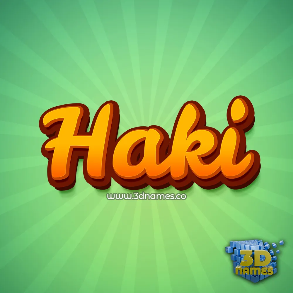 haki in Green Rays style - 3D name wallpaper