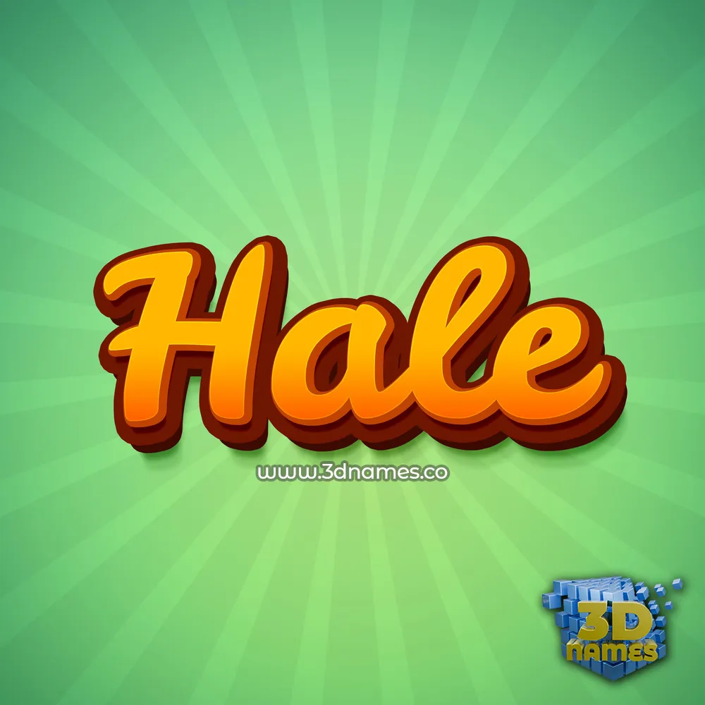 hale in Green Rays style - 3D name wallpaper