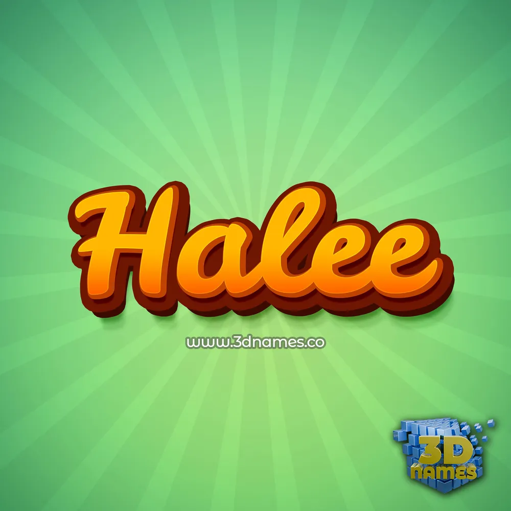 halee in Green Rays style - 3D name wallpaper