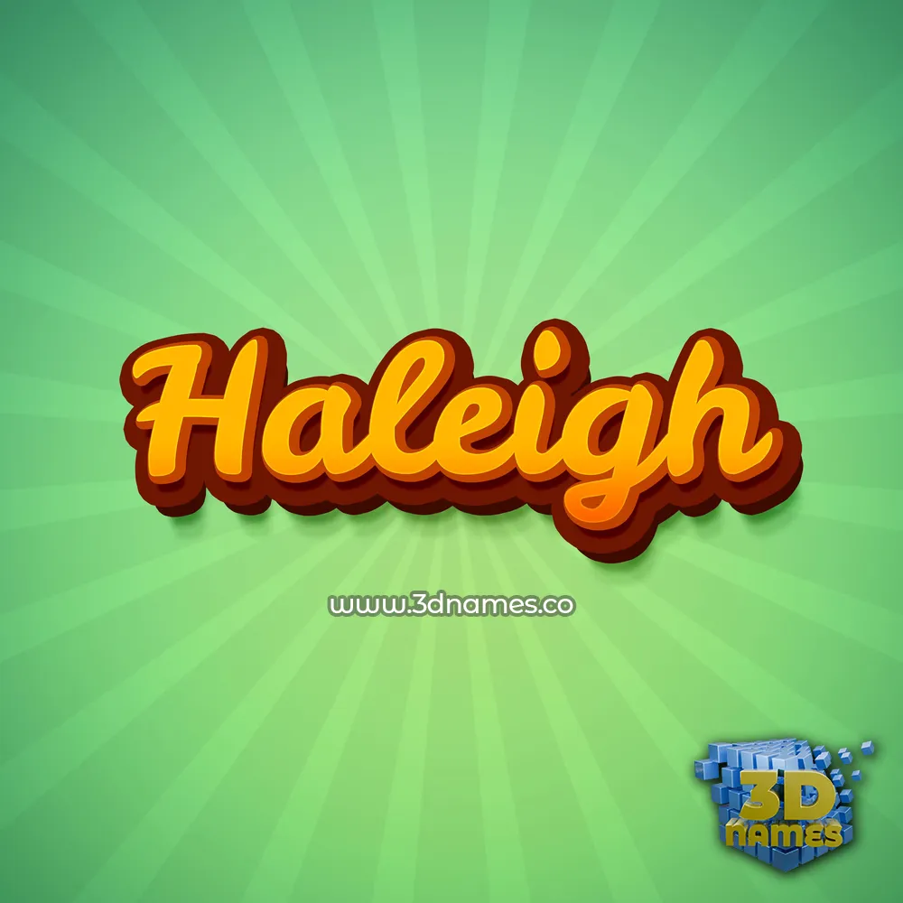 haleigh in Green Rays style - 3D name wallpaper