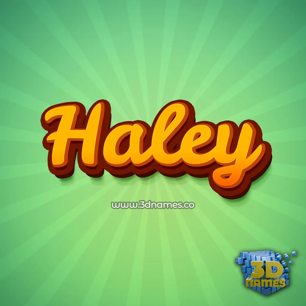 haley in Green Rays style - 3D name wallpaper