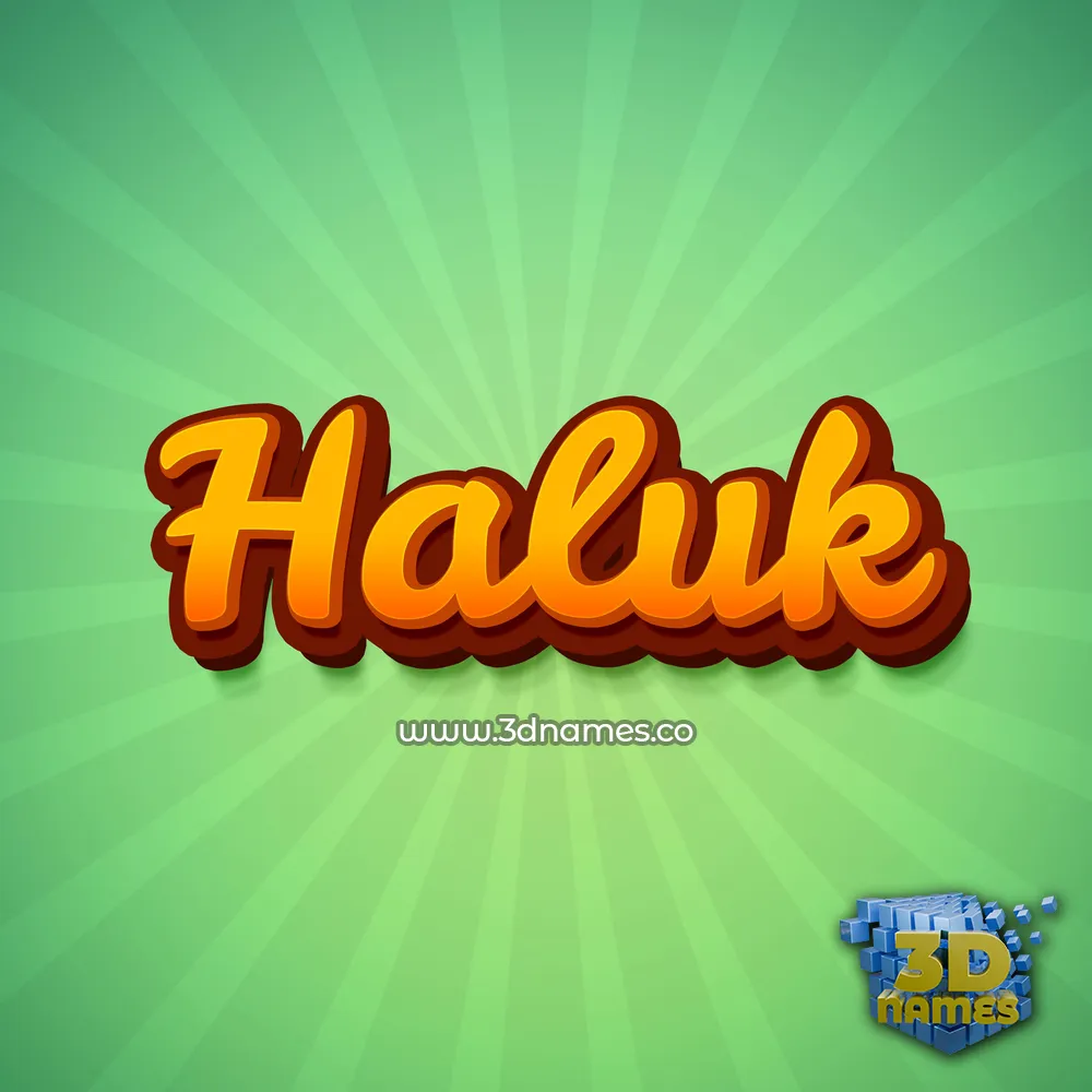 haluk in Green Rays style - 3D name wallpaper