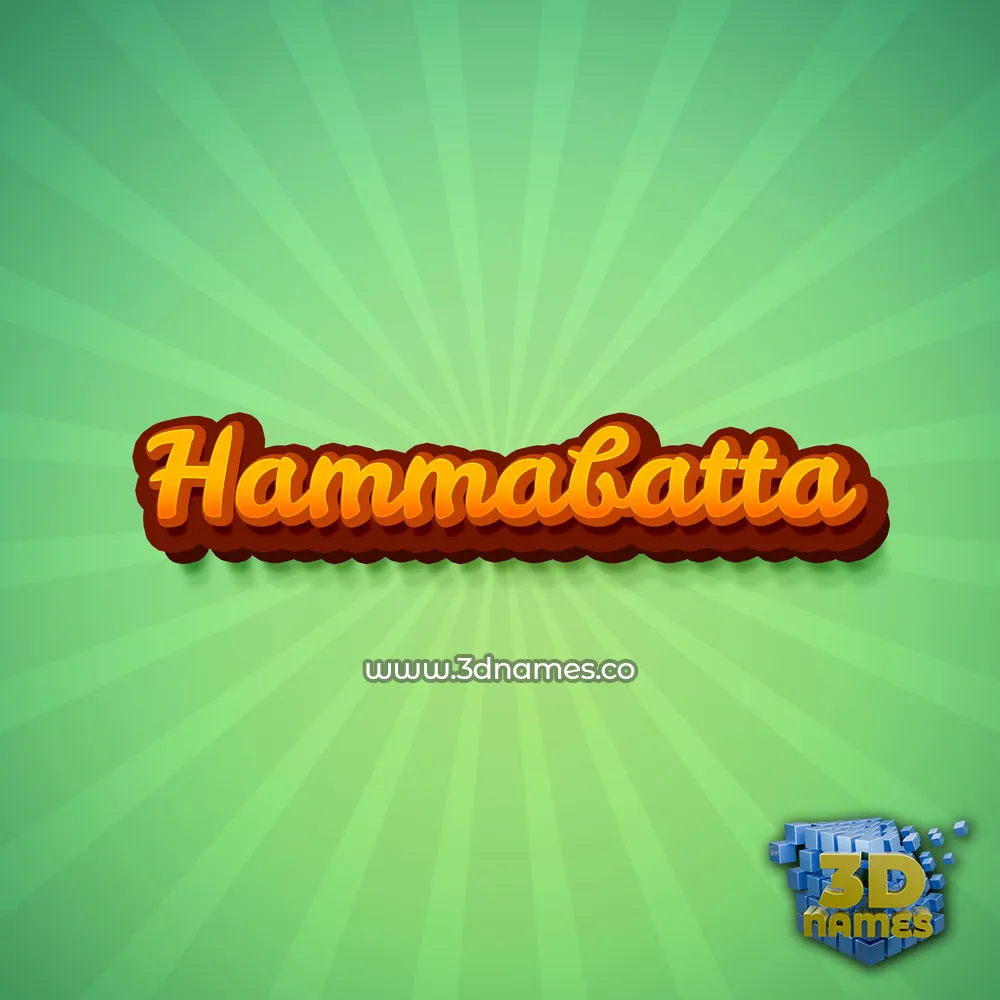 hammabatta in Green Rays style - 3D name wallpaper