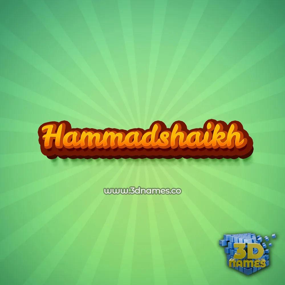 hammadshaikh in Green Rays style - 3D name wallpaper