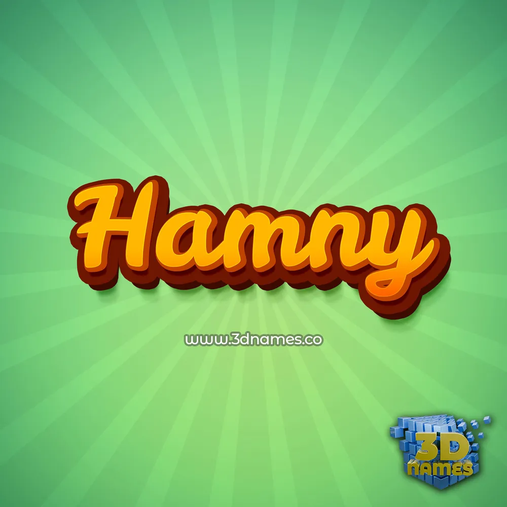 hamny in Green Rays style - 3D name wallpaper