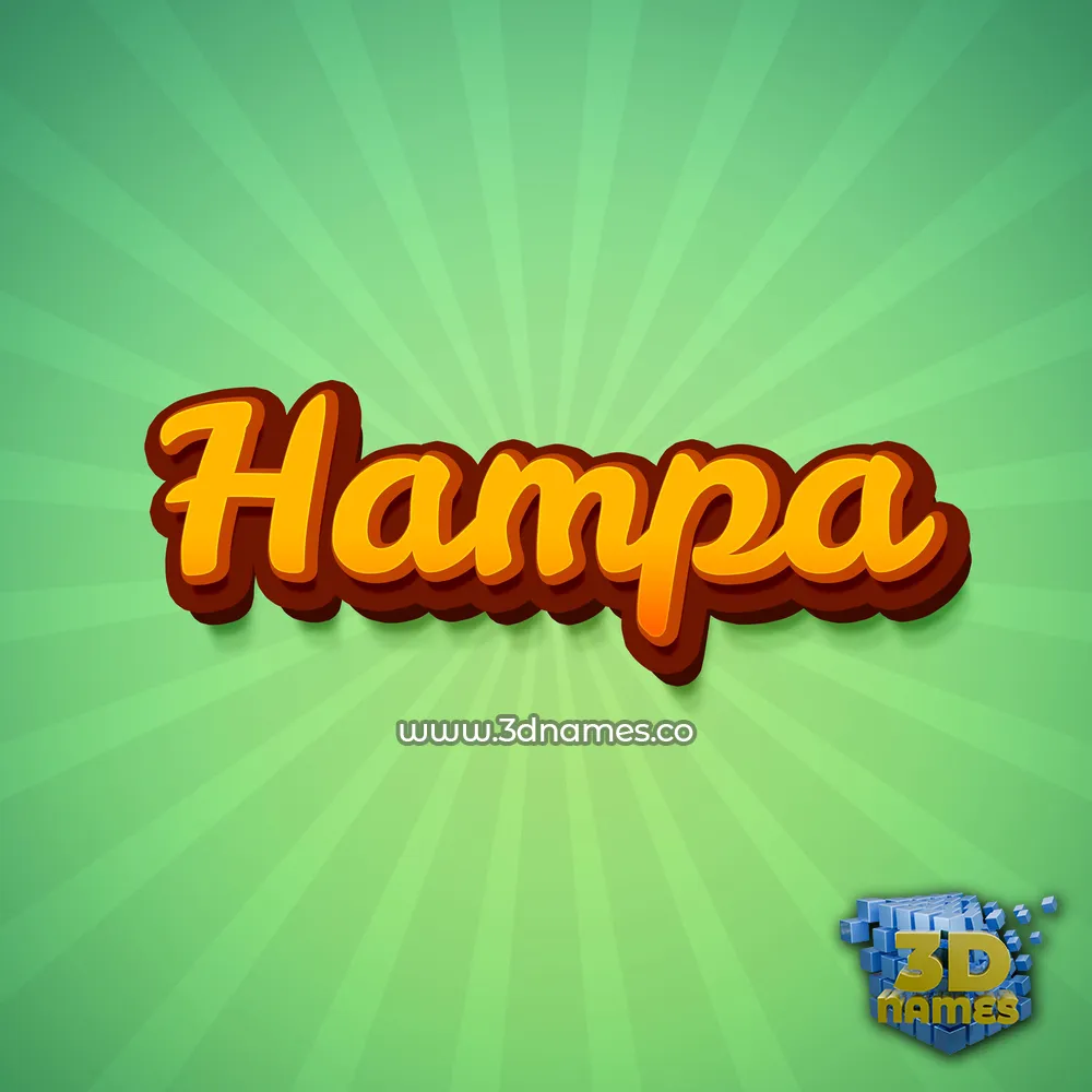 hampa in Green Rays style - 3D name wallpaper