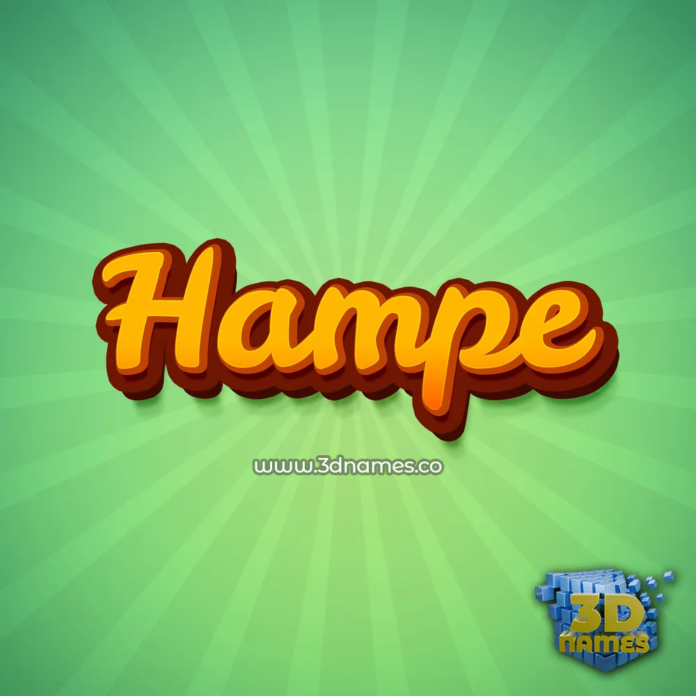 hampe in Green Rays style - 3D name wallpaper