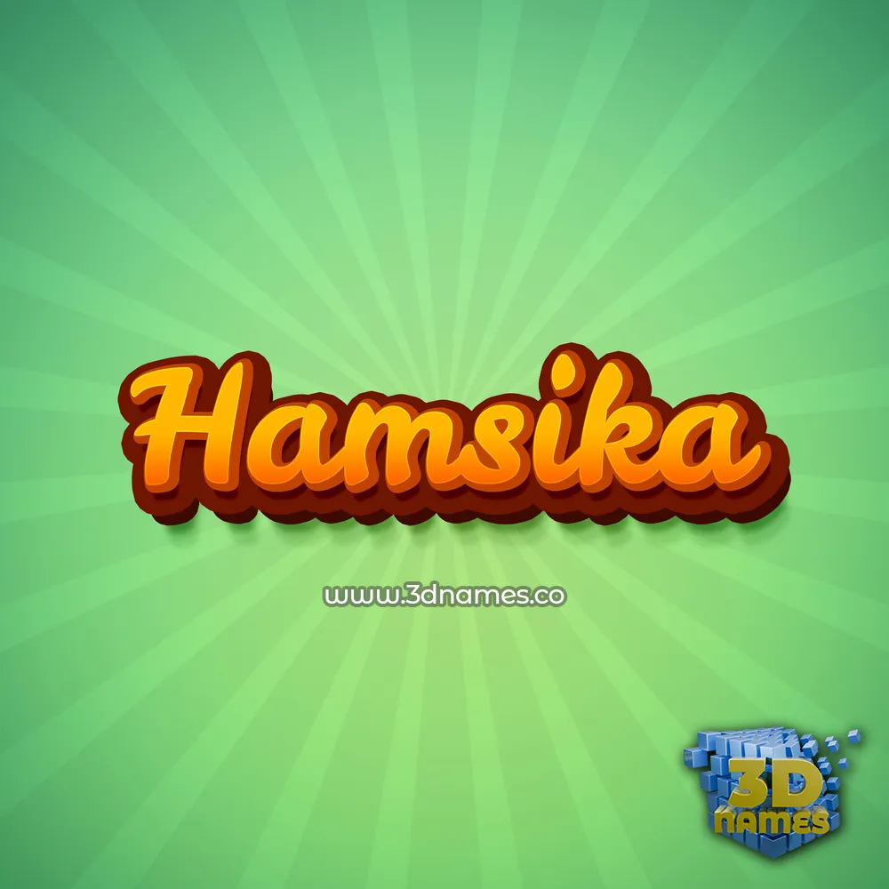 hamsika in Green Rays style - 3D name wallpaper