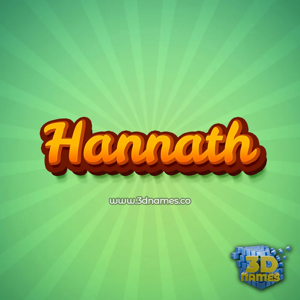 hannath in Green Rays style - 3D name wallpaper