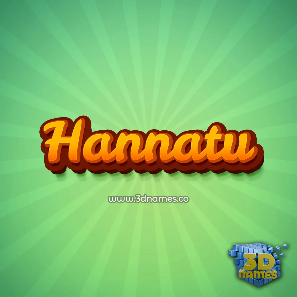 hannatu in Green Rays style - 3D name wallpaper