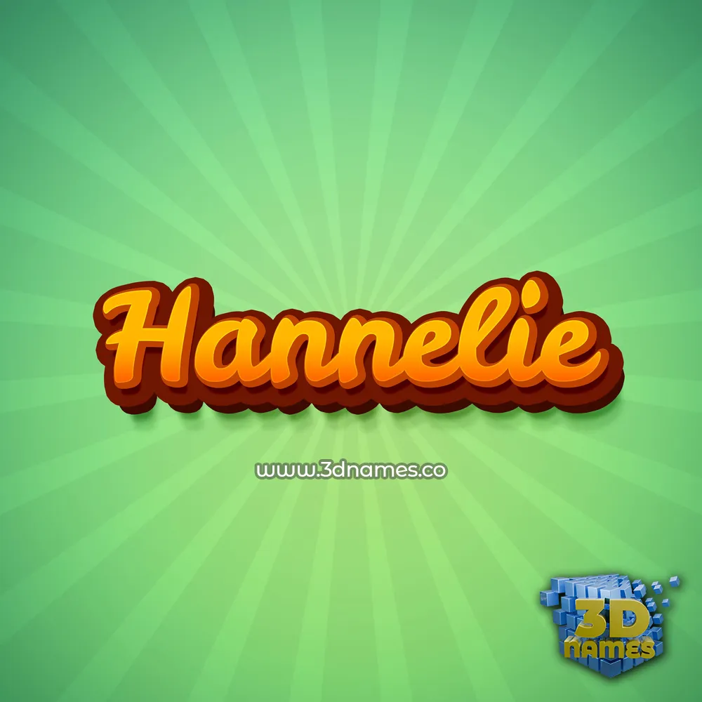 hannelie in Green Rays style - 3D name wallpaper