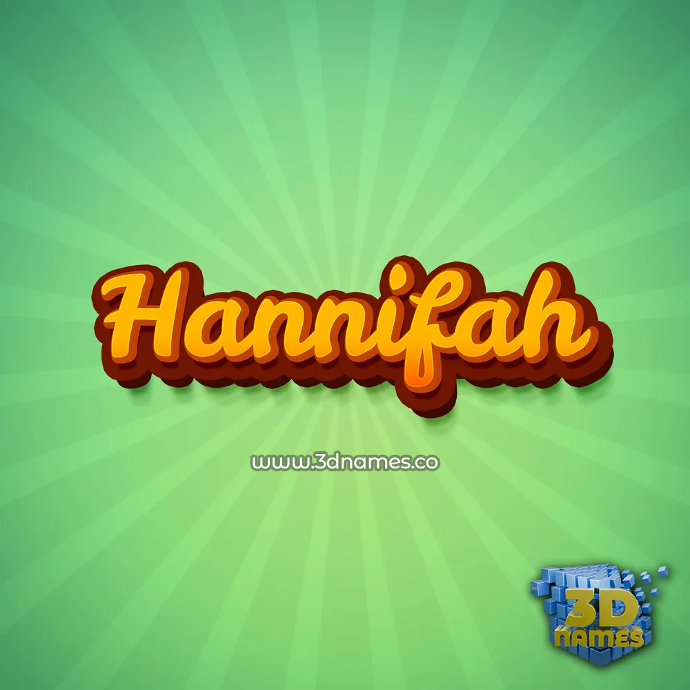 hannifah in Green Rays style - 3D name wallpaper
